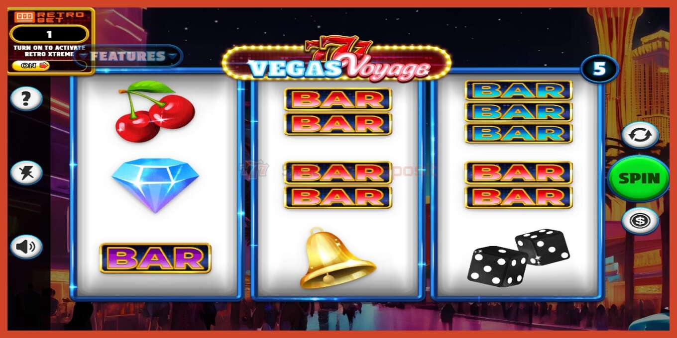 Slot screenshot: 777 – Vegas Voyage no deposit, number - 1