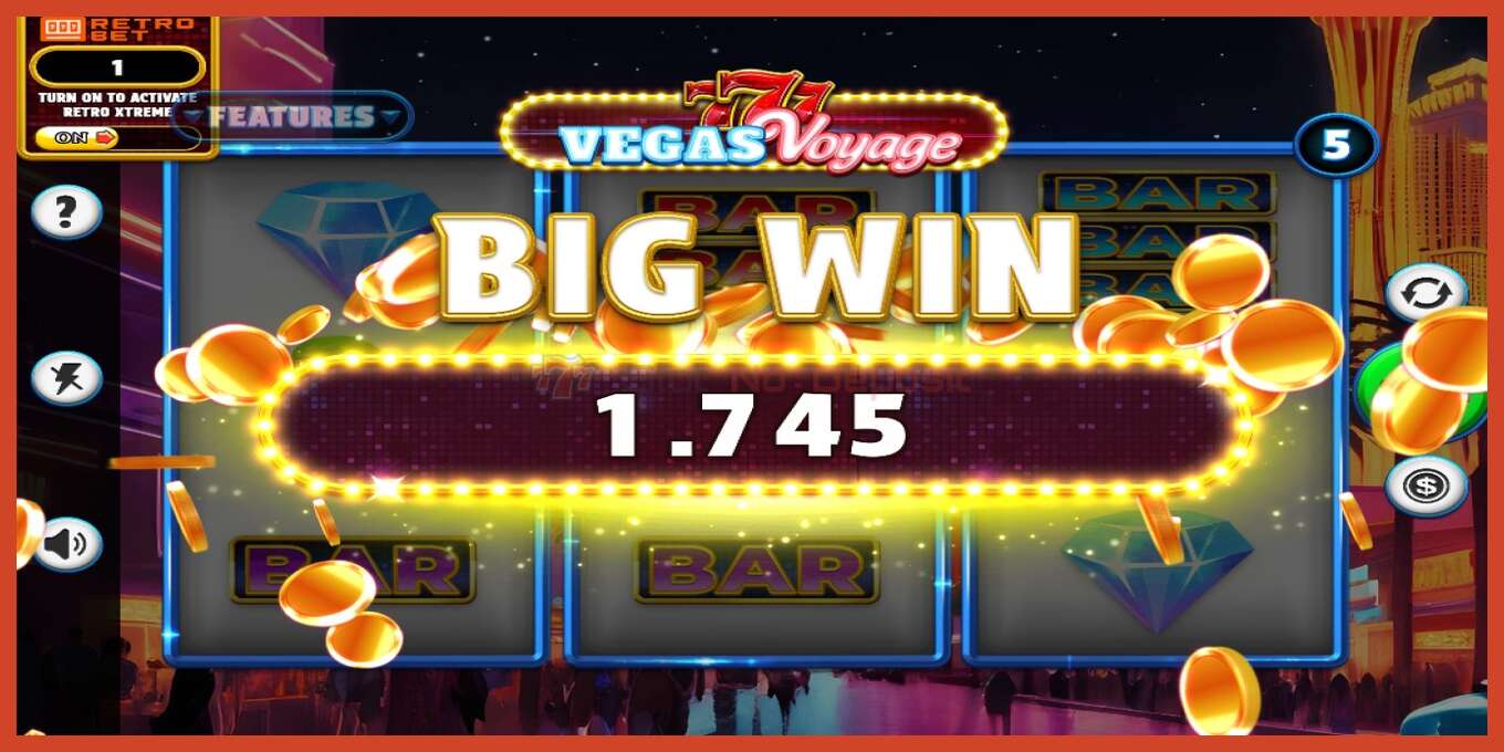 Slot screenshot: 777 – Vegas Voyage no deposit, number - 2