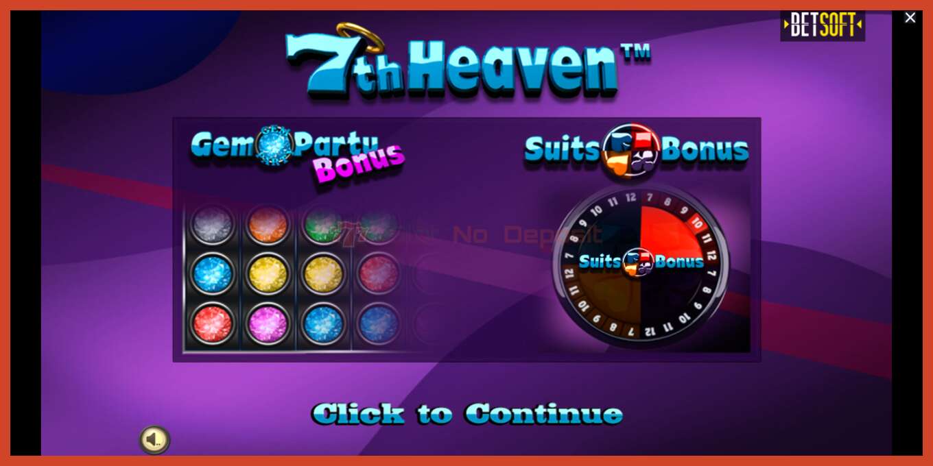 Slot screenshot: 7th Heaven no deposit, number - 1