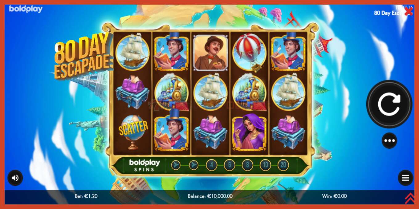 Slot screenshot: 80 Day Escapade bez depozita, broj - 2