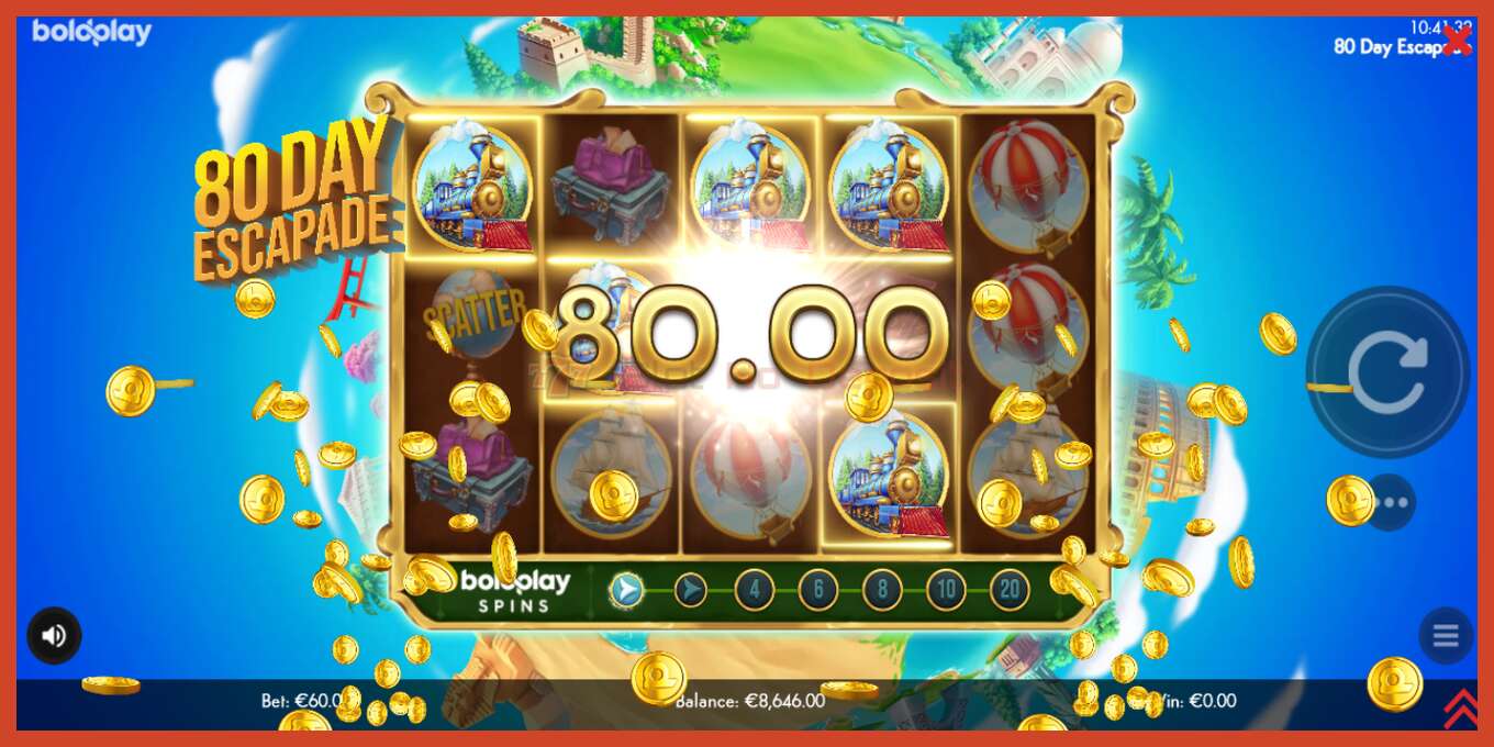 Slot screenshot: 80 Day Escapade bez depozita, broj - 4