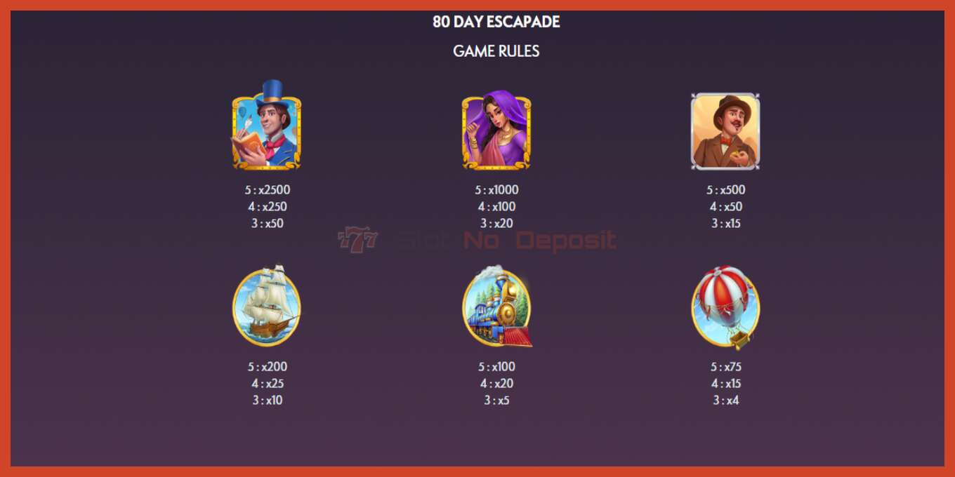 Slot screenshot: 80 Day Escapade bez depozita, broj - 5