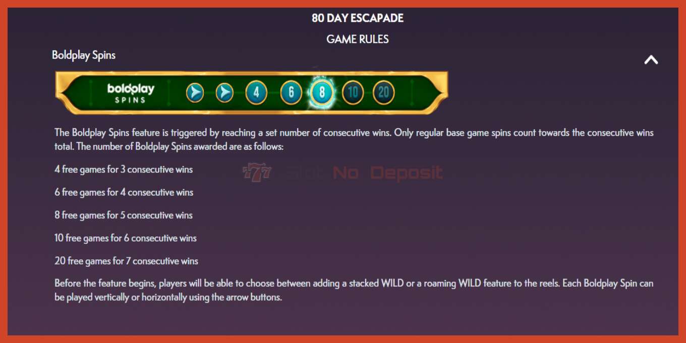 Slot screenshot: 80 Day Escapade bez depozita, broj - 7