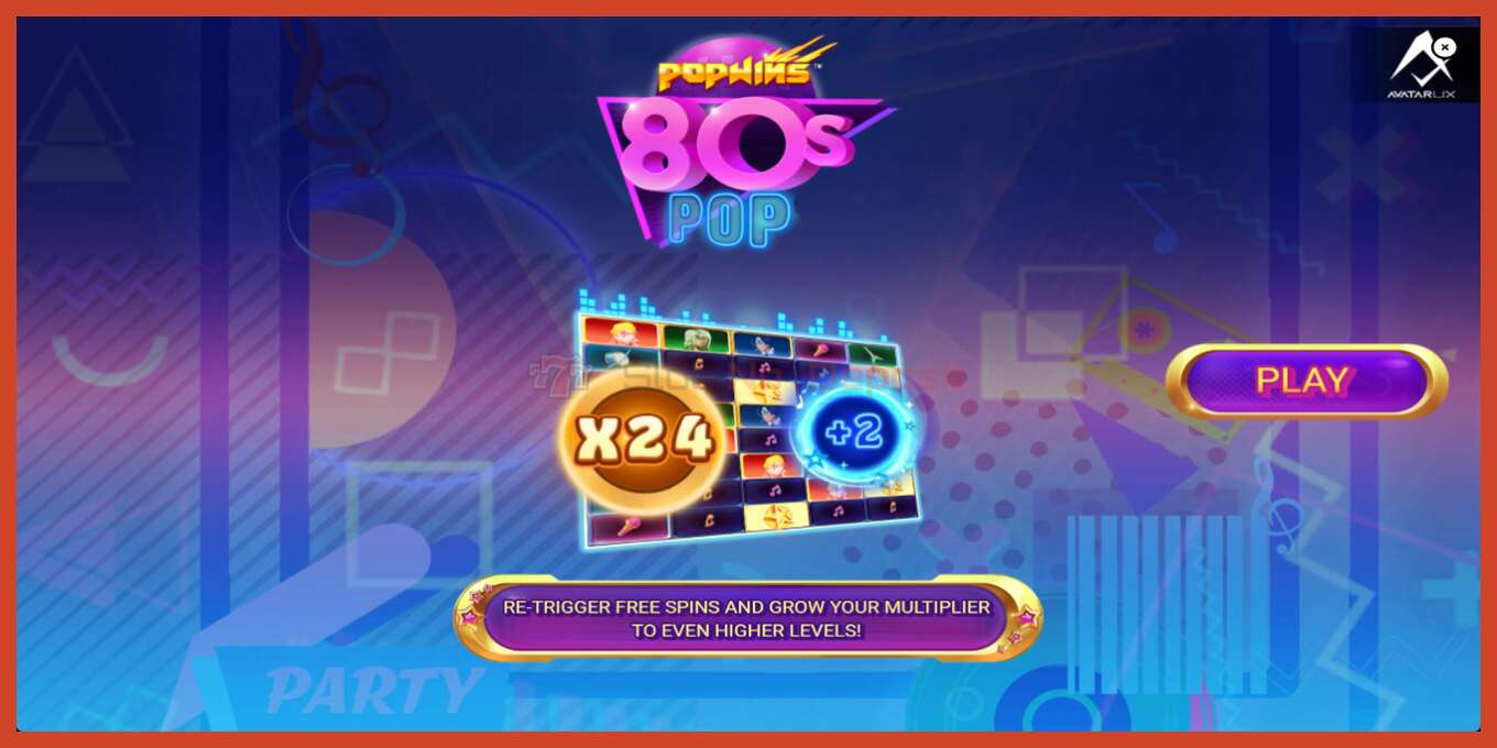 Slot screenshot: 80sPop bez depozita, broj - 1