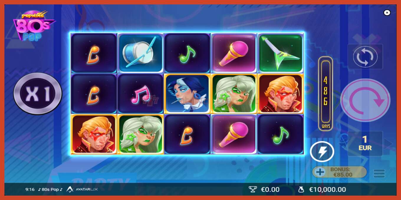 Slot screenshot: 80sPop bez depozita, broj - 2