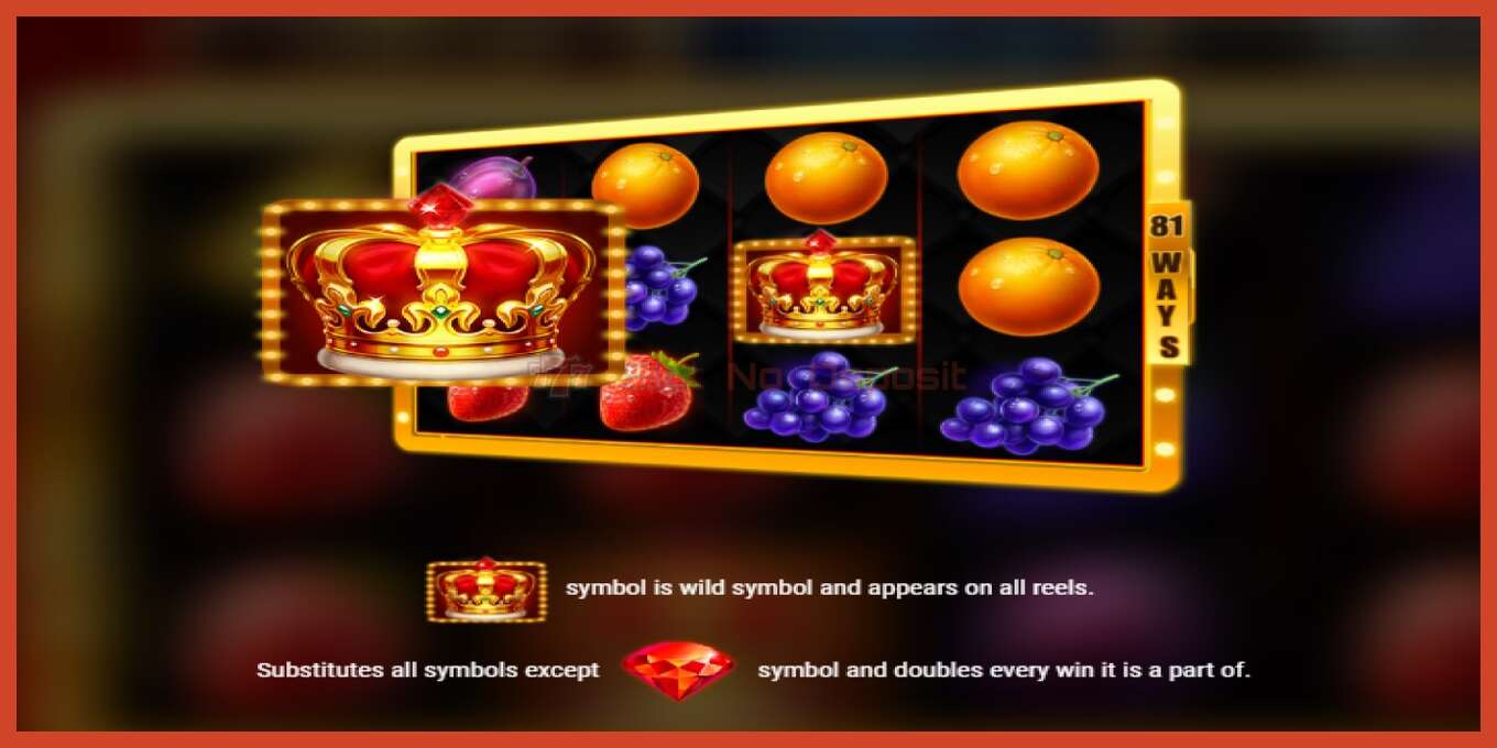 Ảnh chụp màn hình khe: 81 Vegas Crown không có tiền đặt cọc, con số - 5