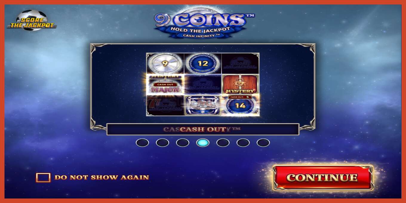 Pesa ekraanipilt: 9 Coins Grand Diamond Edition Score The Jackpot deposiiti pole, number - 1