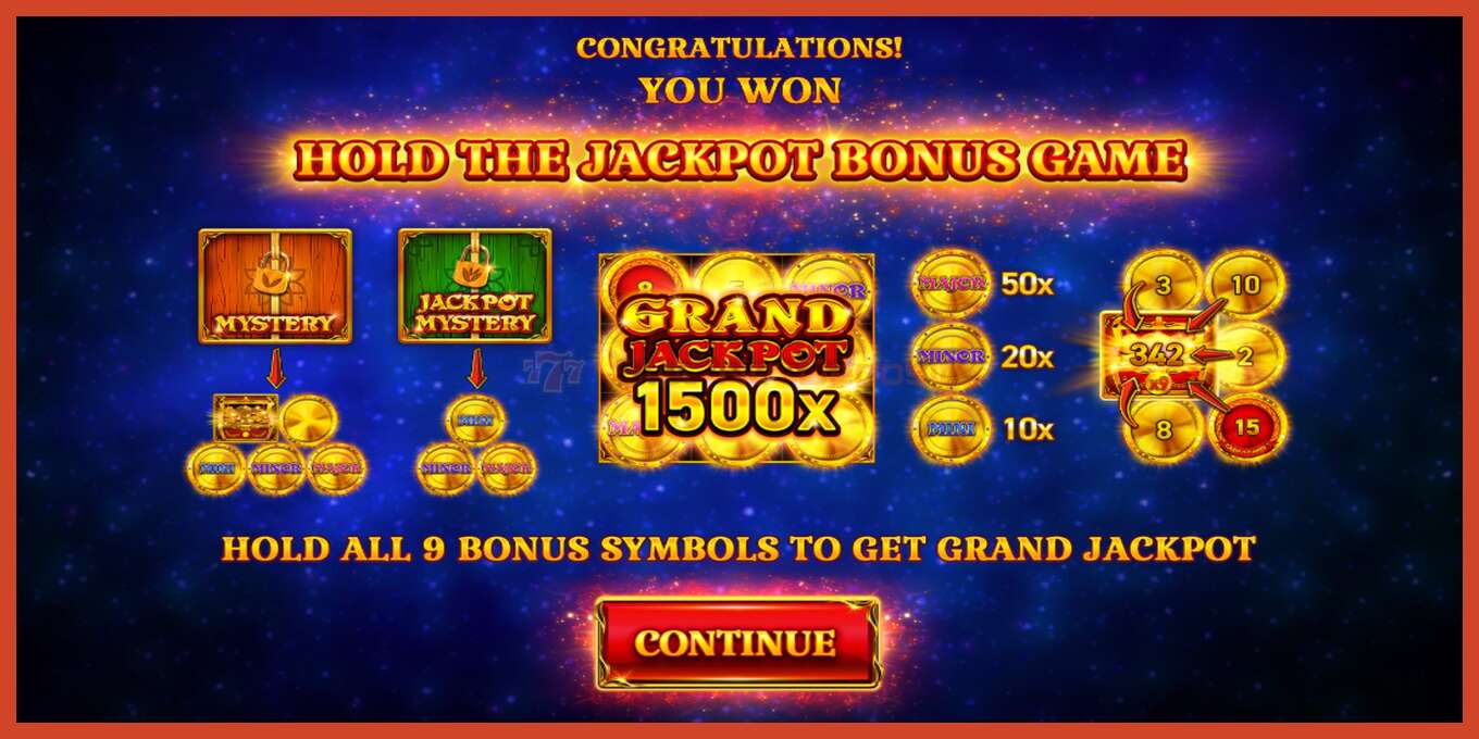 Снимак екрана слота: 9 Coins Grand Gold Edition Score The Jackpot без депозита, број - 3