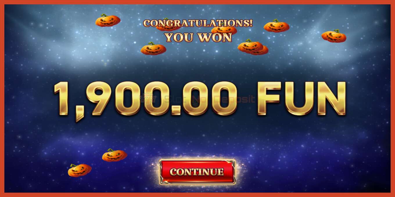 Slot screenshot: 9 Coins Grand Platinum Edition Halloween Jackpot no deposit, number - 4