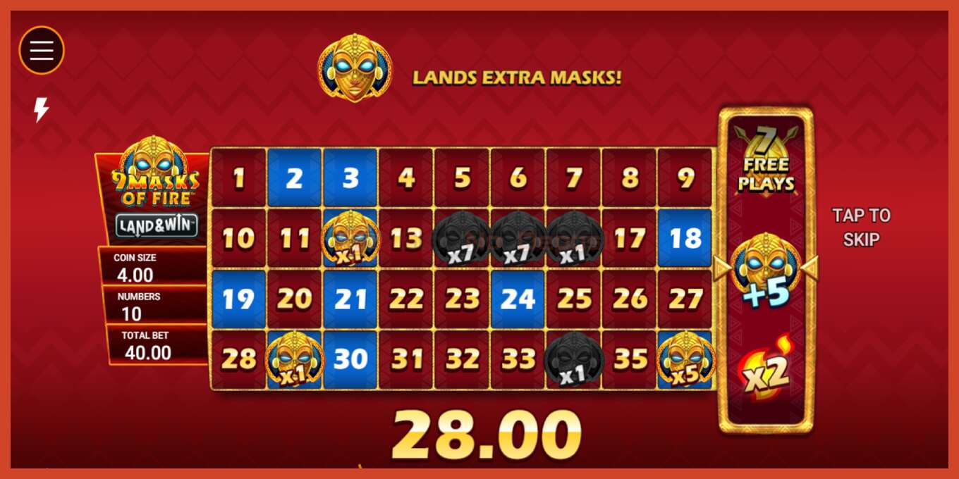 အထိုင်စခရင်ရှော့: 9 Masks of Fire Land & Win အပ်ငွေမရှိပါ။, နံပါတ် - 4