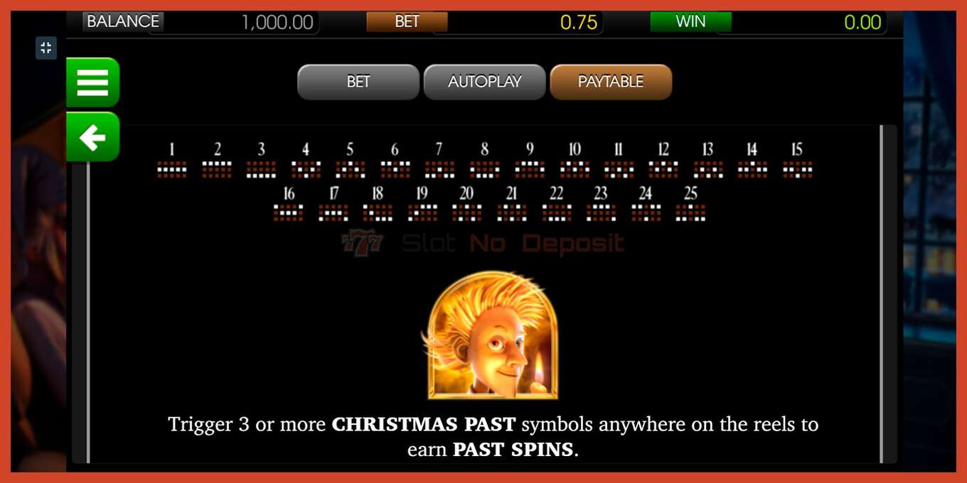 Slot screenshot: A Christmas Carol no deposit, number - 4