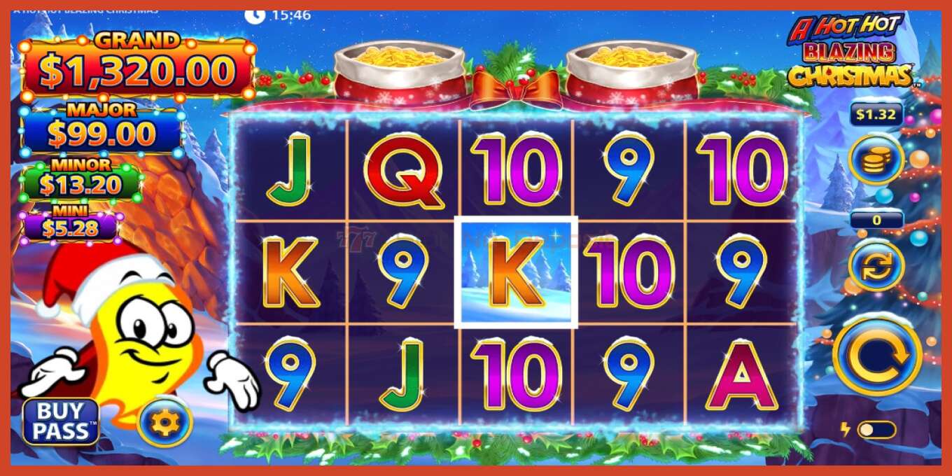 Slot screenshot: A Hot Hot Blazing Christmas no deposit, number - 1