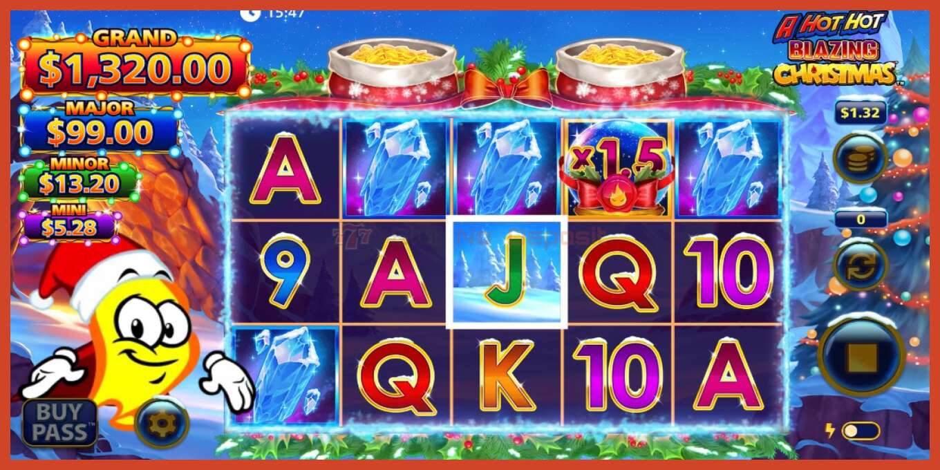 Slot screenshot: A Hot Hot Blazing Christmas no deposit, number - 2