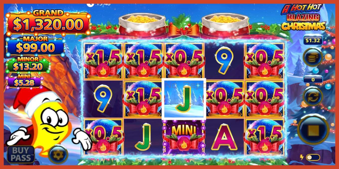 Slot screenshot: A Hot Hot Blazing Christmas no deposit, number - 3