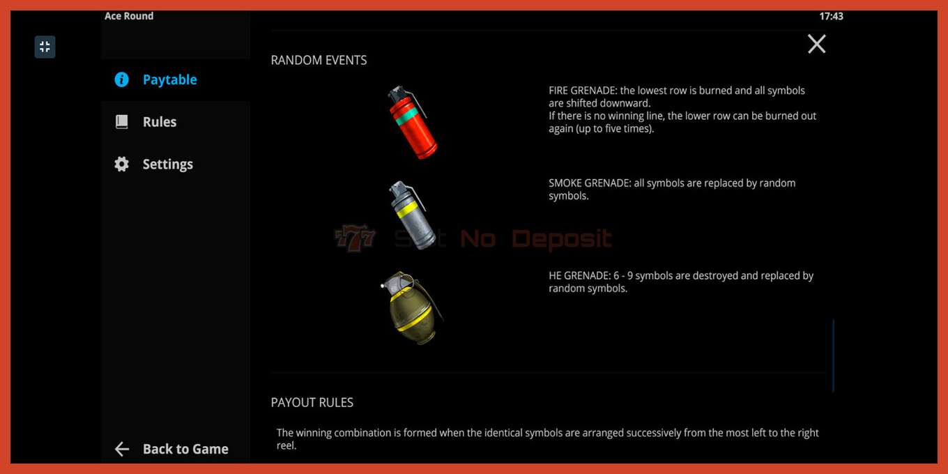 Slot screenshot: Ace Round no deposit, number - 6