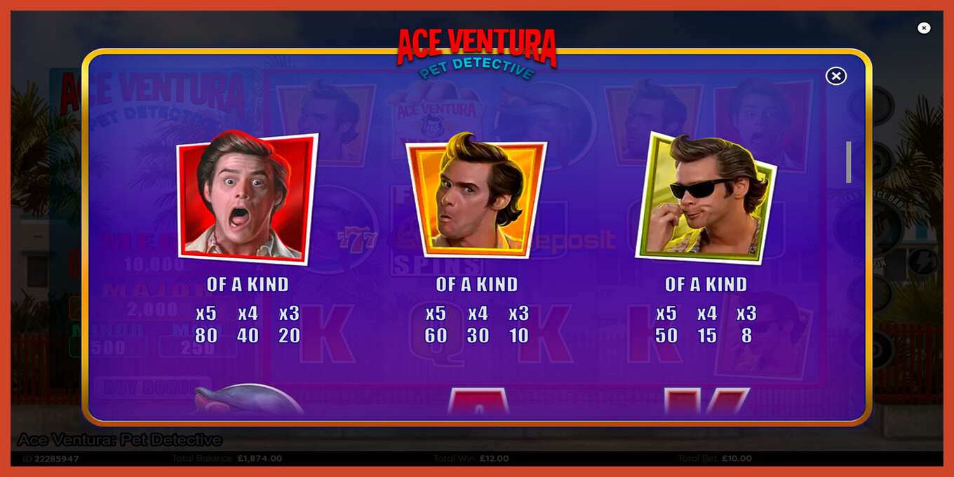 Tangkapan layar slot: Ace Ventura tidak ada setoran, nomor - 6