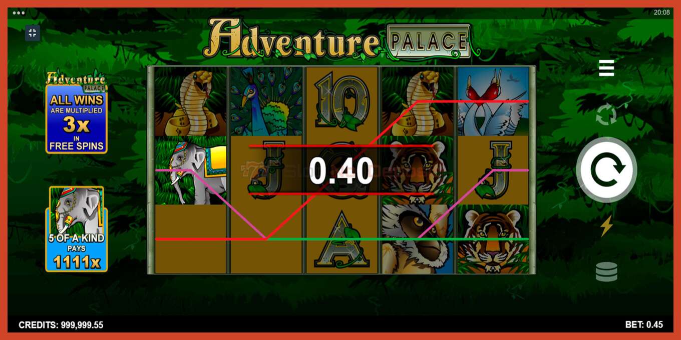 Slot screenshot: Adventure Palace no deposit, number - 2