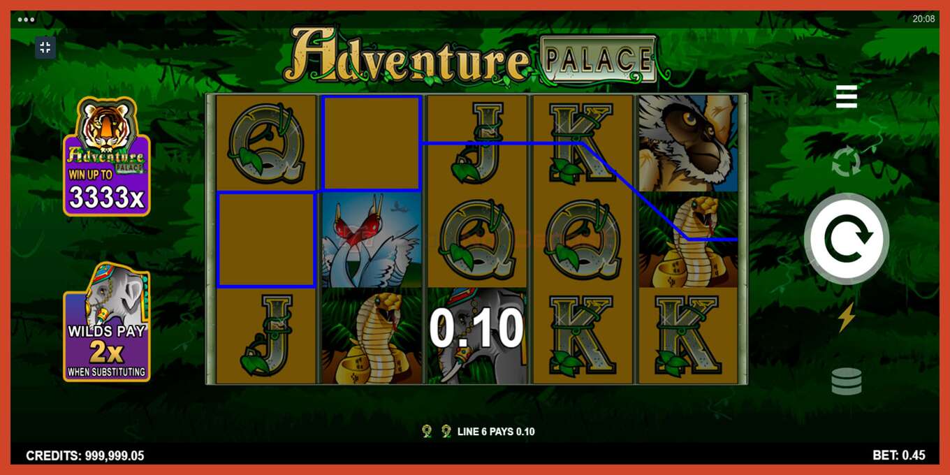 Slot screenshot: Adventure Palace no deposit, number - 3