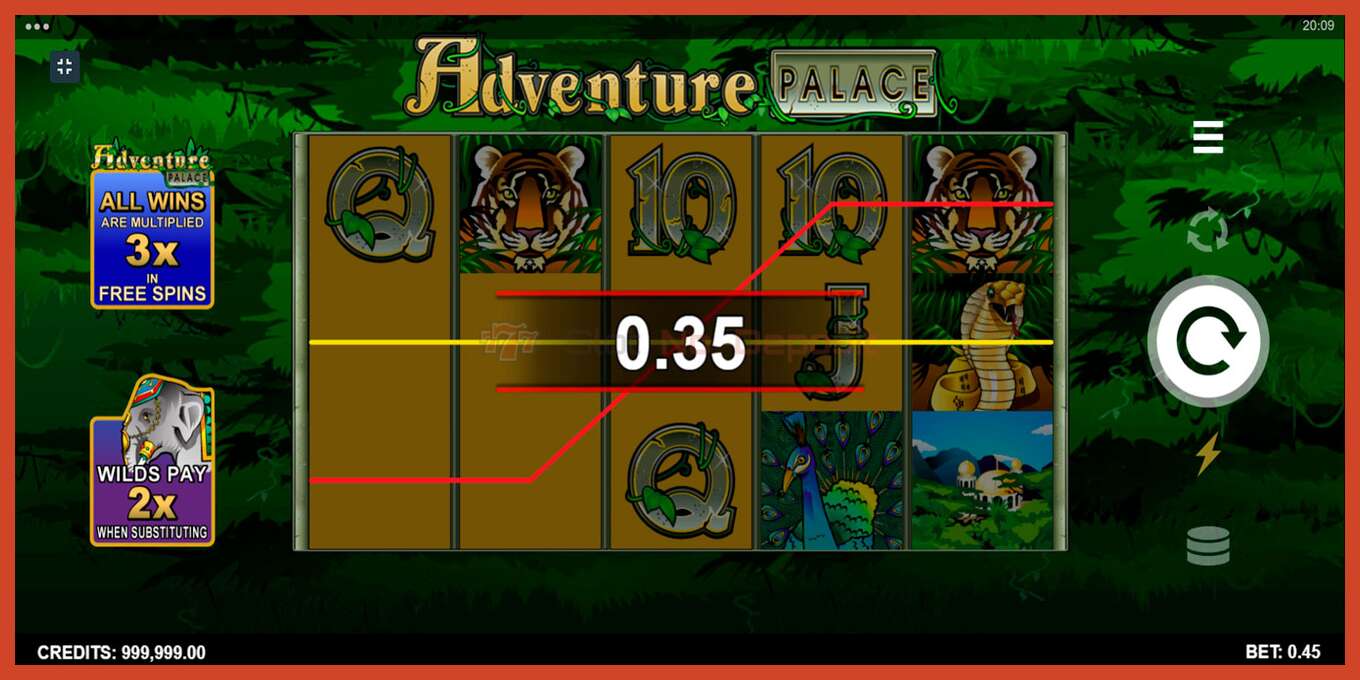 Slot screenshot: Adventure Palace no deposit, number - 5