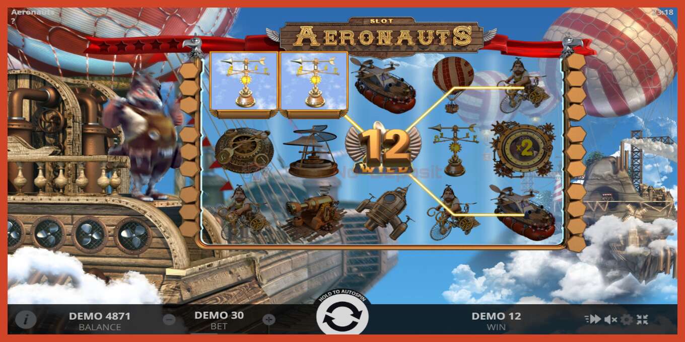 Slot screenshot: Aeronauts no deposit, number - 2