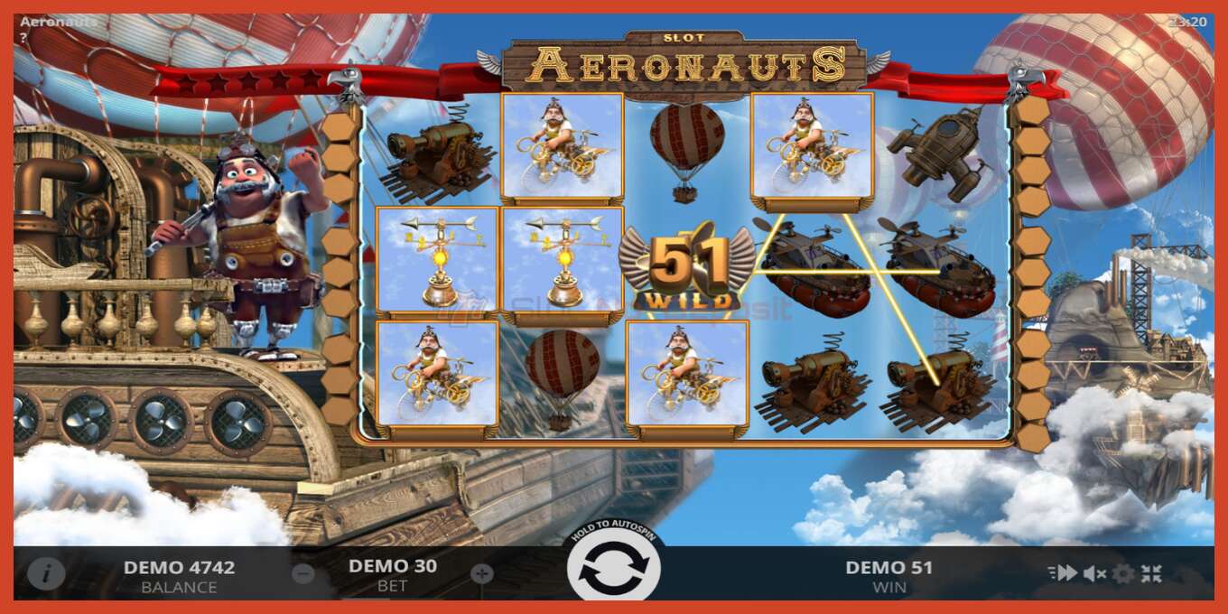 Slot screenshot: Aeronauts no deposit, number - 3