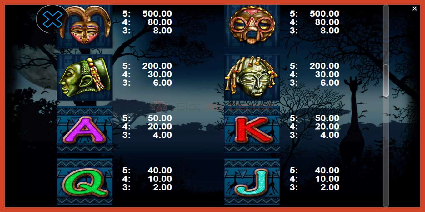 Slot screenshot: African Magic no deposit, number - 6