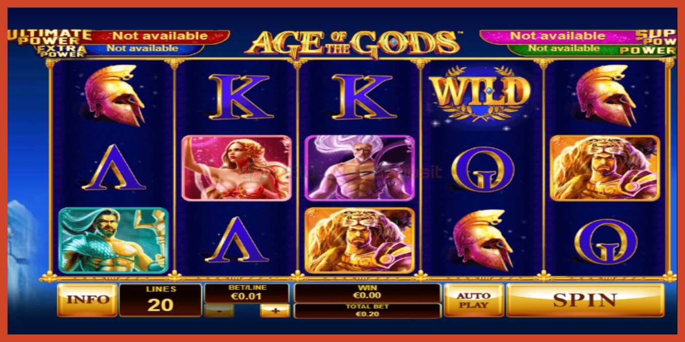 Slot screenshot: Age Of The Gods no deposit, number - 1