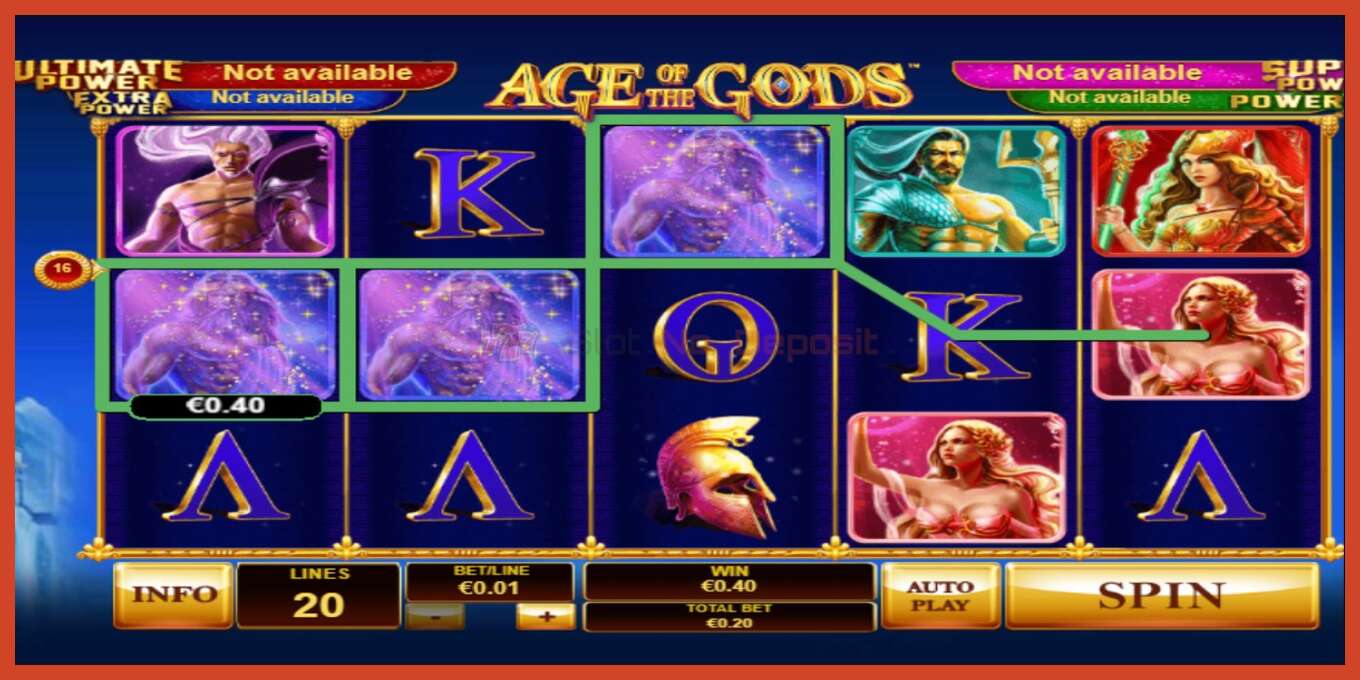 Slot screenshot: Age Of The Gods no deposit, number - 3