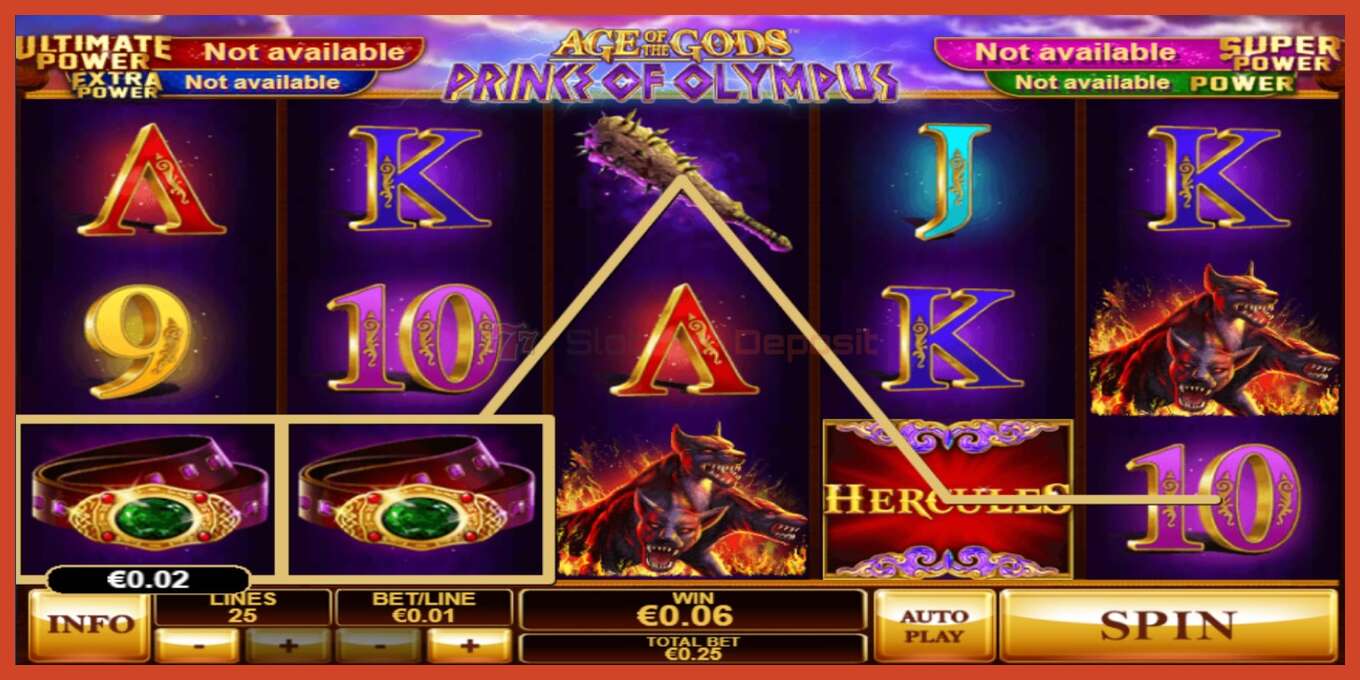 Slot screenshot: Age of the Gods Prince of Olympus no deposit, number - 2