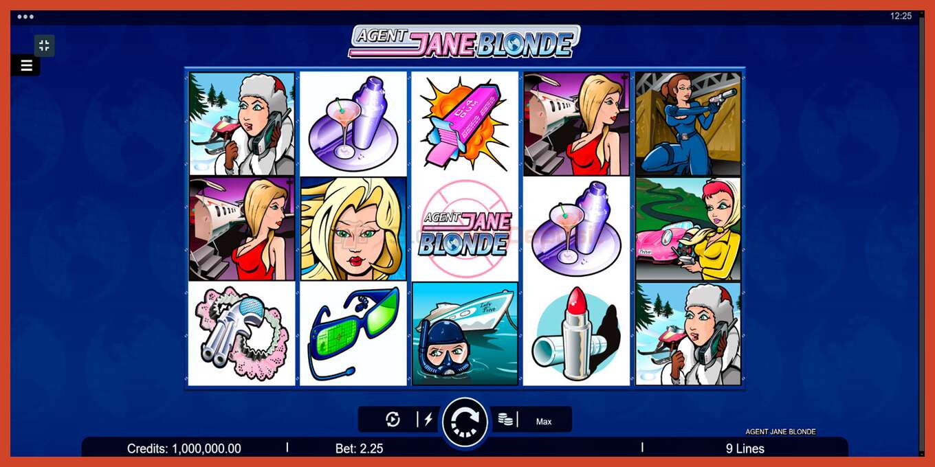 Slot screenshot: Agent Jane Blonde no deposit, number - 1