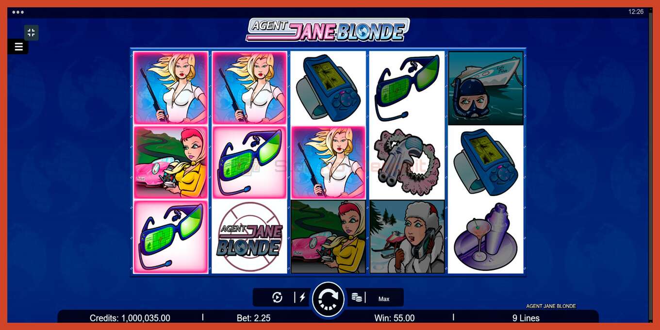 Slot screenshot: Agent Jane Blonde no deposit, number - 3