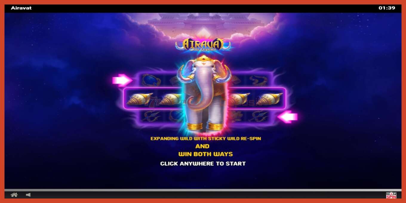 Slot screenshot: Airavat - White Elephant hakuna amana, nambari - 1