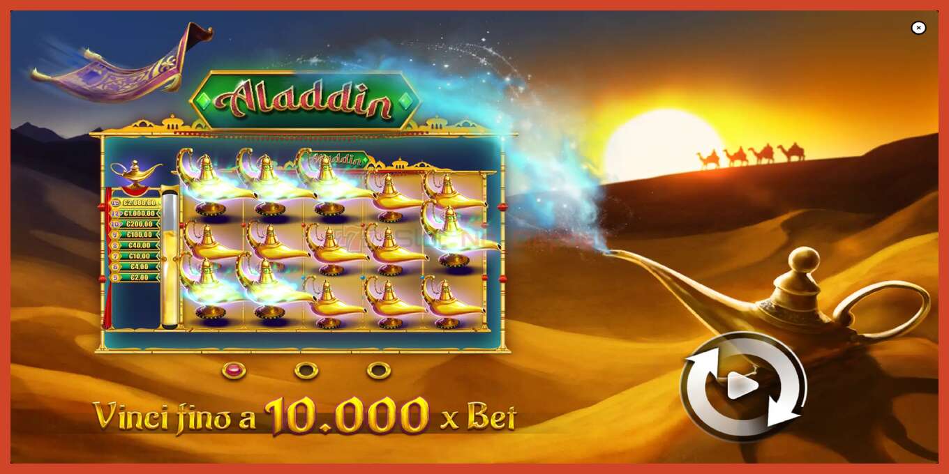 Slot ekran görüntüsü: Aladdin depozit yoxdur, nömrə - 1