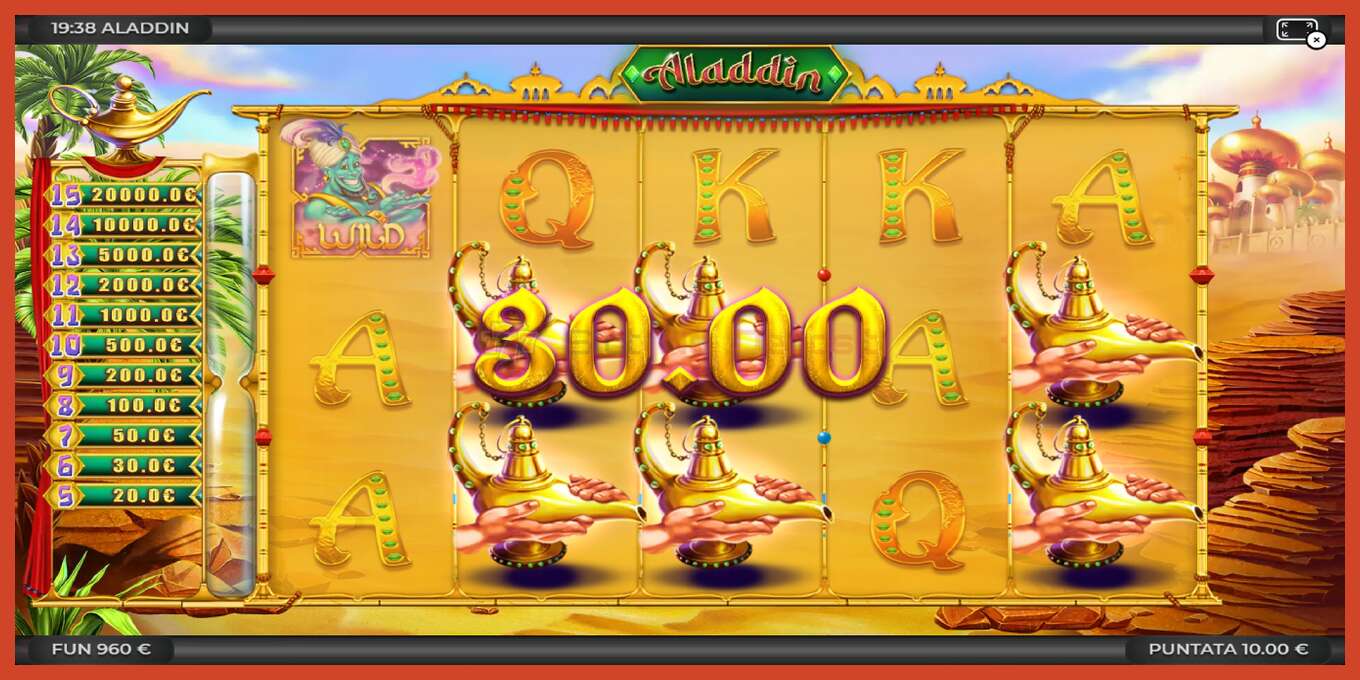 Slot ekran görüntüsü: Aladdin depozit yoxdur, nömrə - 4