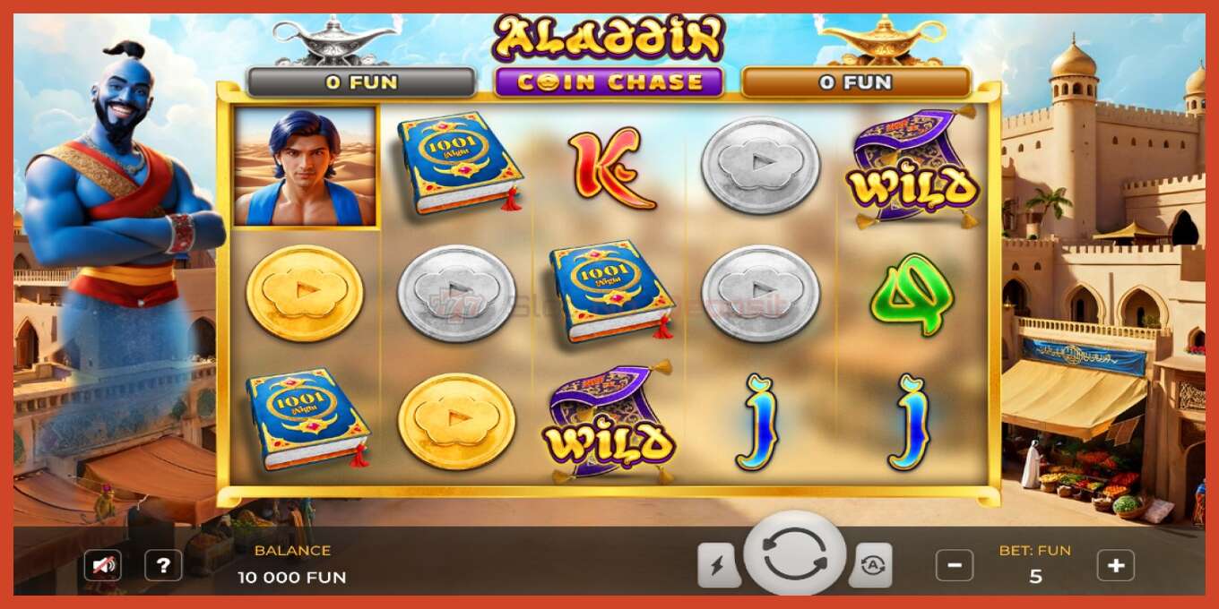 ஸ்லாட் ஸ்கிரீன்ஷாட்: Aladdin Coin Chase வைப்பு இல்லை, எண் - 1