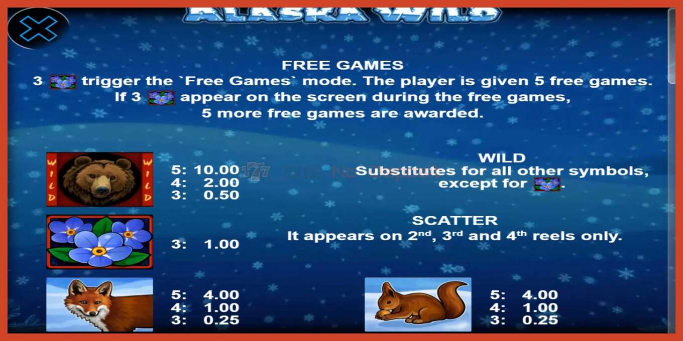 Slot screenshot: Alaska Wild no deposit, number - 4