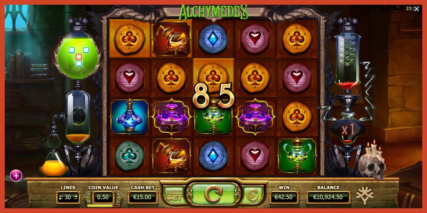 Slot screenshot: Alchymedes no deposit, number - 4