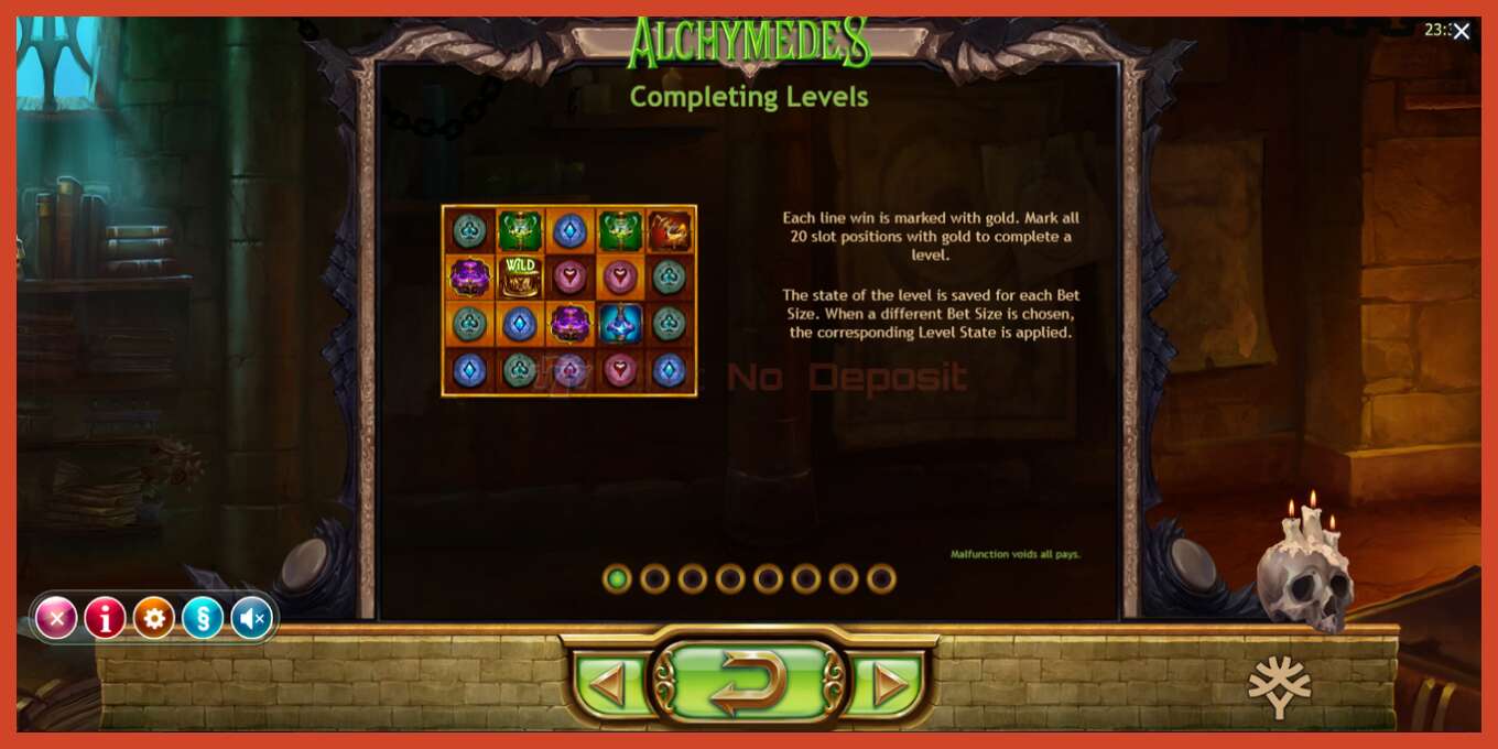 Slot screenshot: Alchymedes no deposit, number - 5