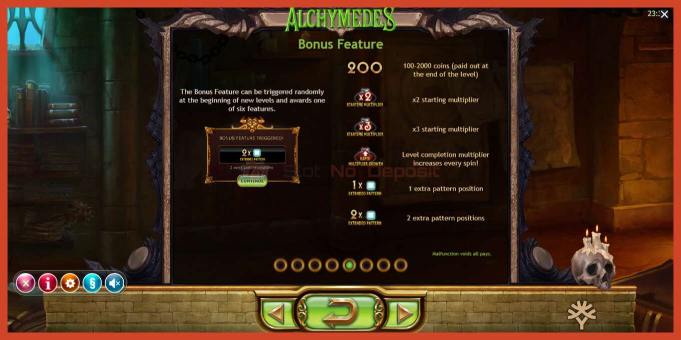 Slot screenshot: Alchymedes no deposit, number - 6