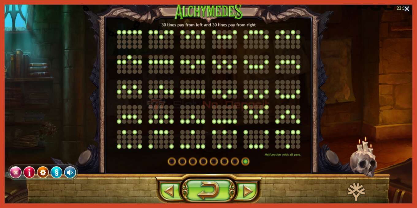 Slot screenshot: Alchymedes no deposit, number - 7