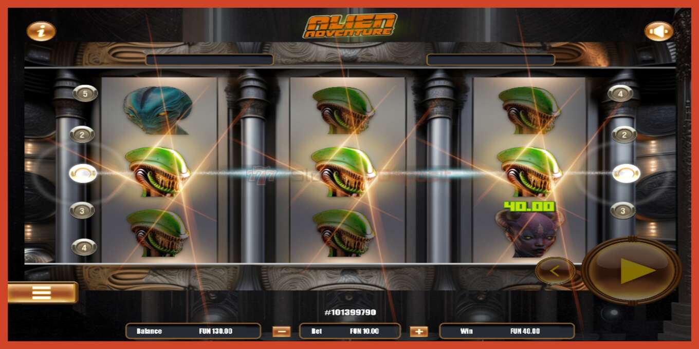 Slot screenshot: Alien Adventure no deposit, number - 2