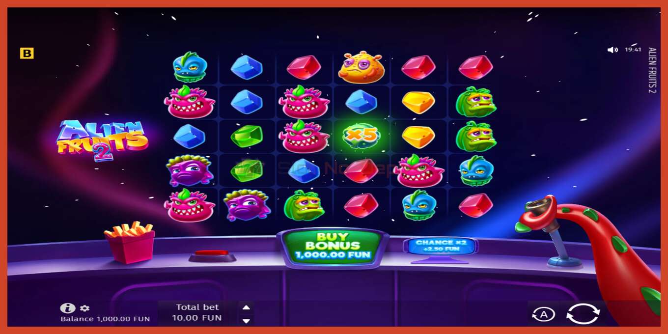 Slot screenshot: Alien Fruits 2 no deposit, number - 2