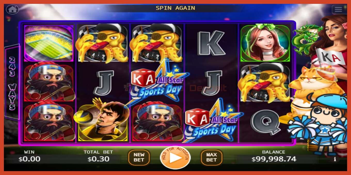 Slot screenshot: All Star Sports Day no deposit, number - 3