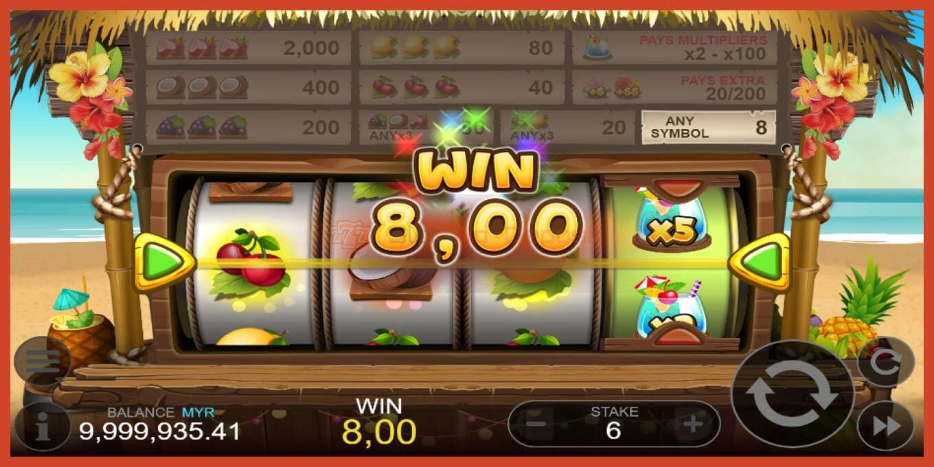 Slot skrinshoti: Aloha Fruit Punch depozit yoq, raqam - 3