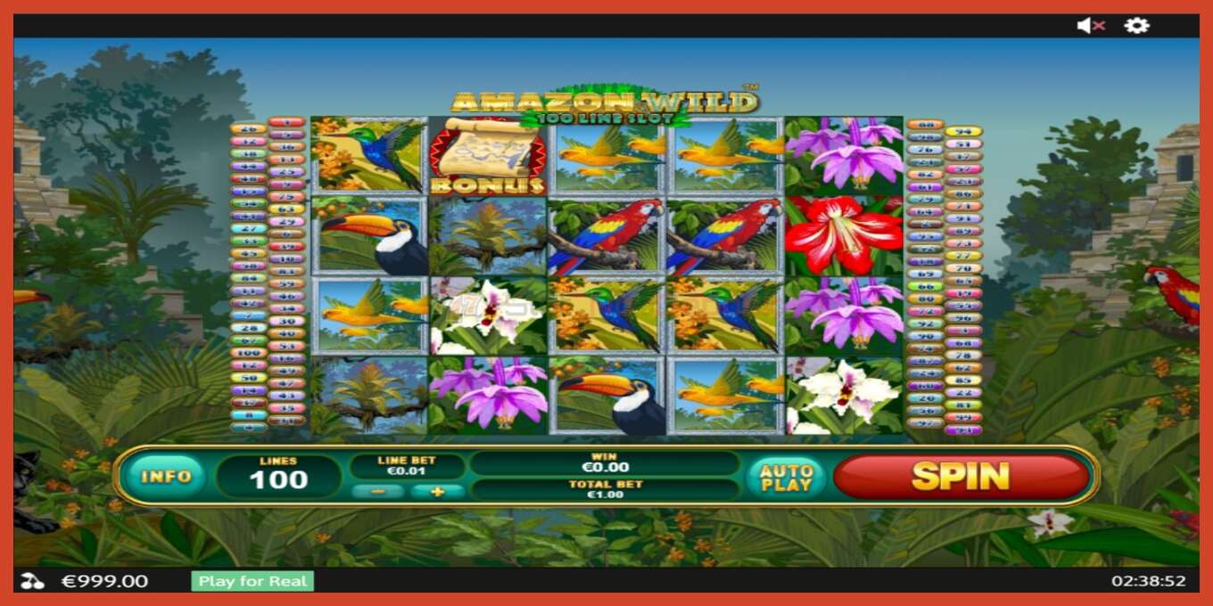 Slot screenshot: Amazon Wild no deposit, number - 1