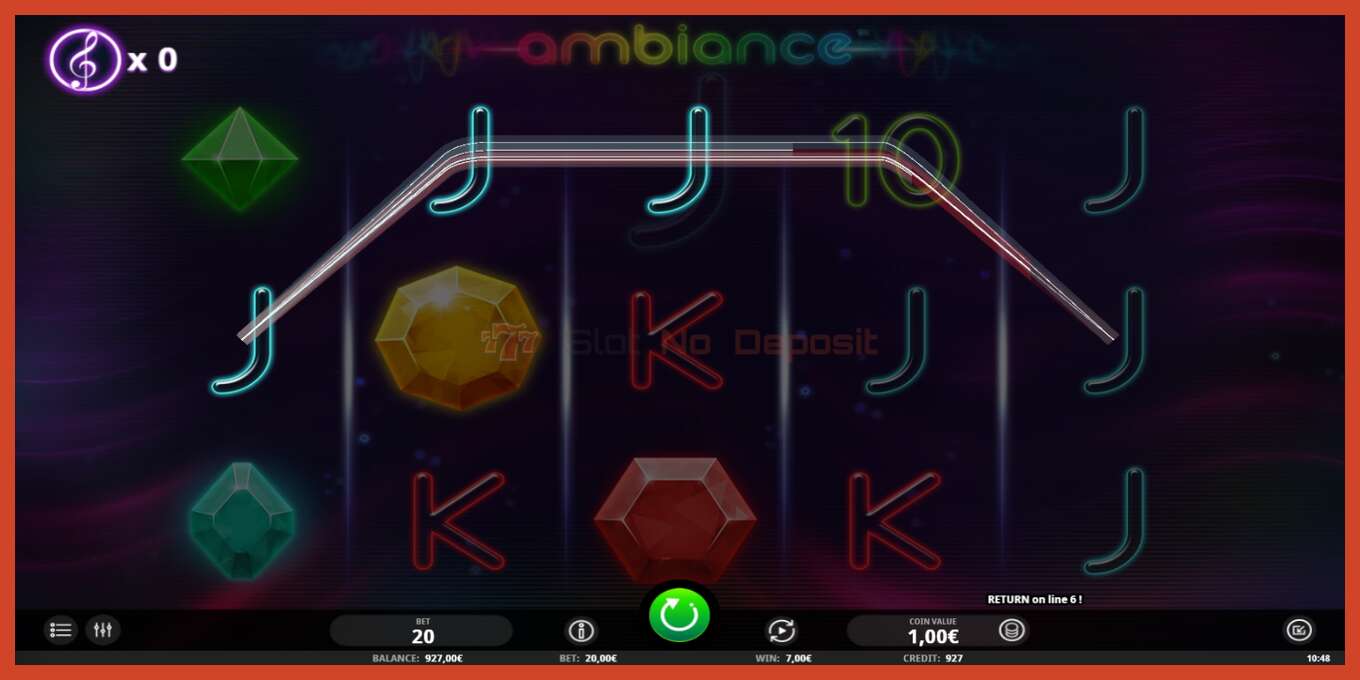 Slot screenshot: Ambiance no deposit, number - 3