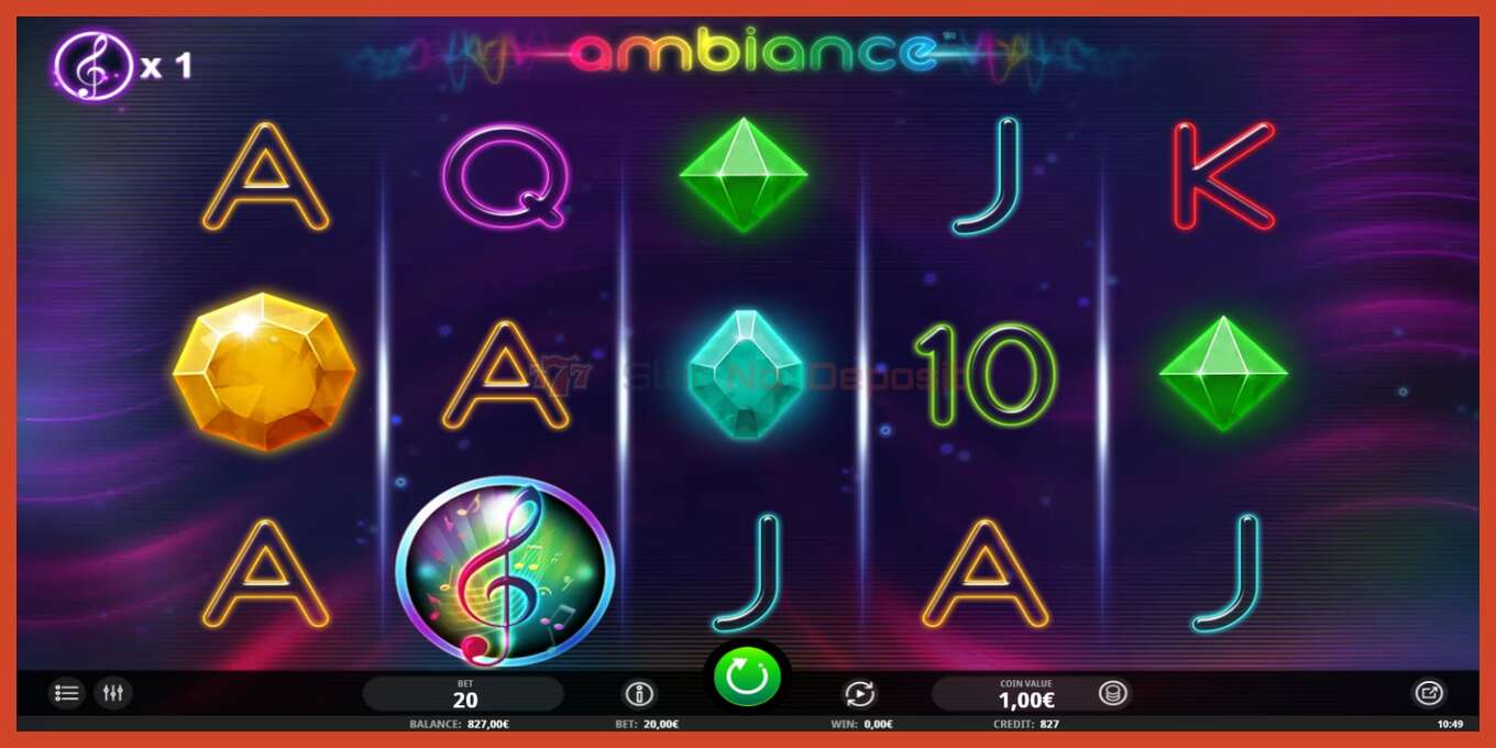 Slot screenshot: Ambiance no deposit, number - 4