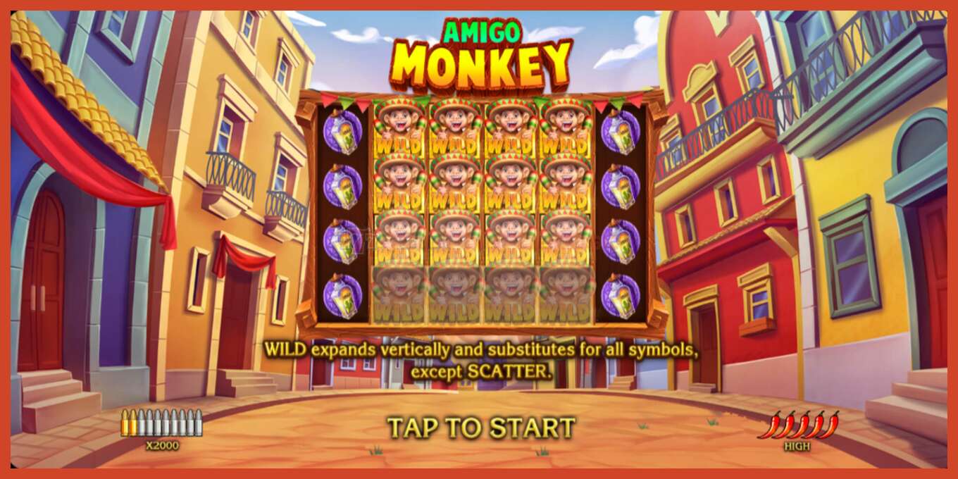 Slot screenshot: Amigo Monkey no deposit, number - 1