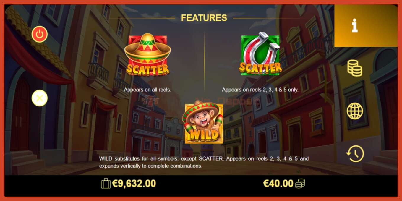 Slot screenshot: Amigo Monkey no deposit, number - 6