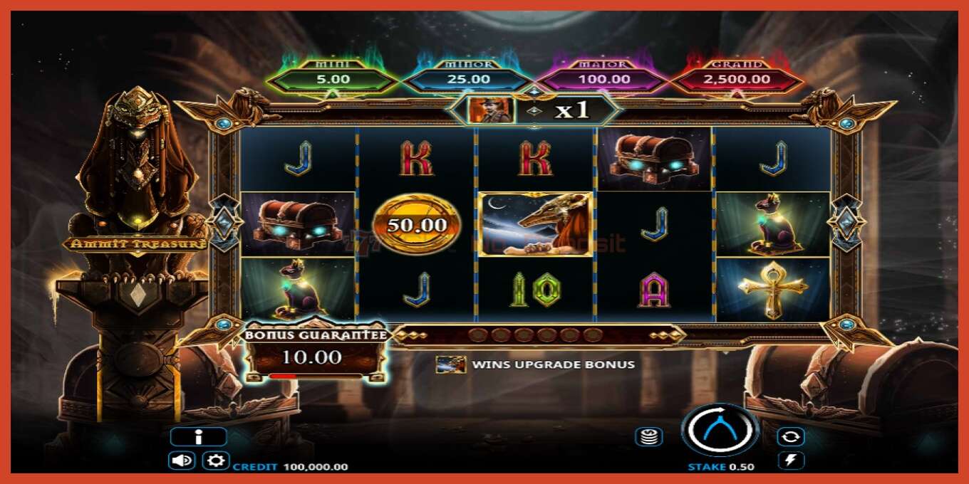 Slot screenshot: Ammit Treasure no deposit, number - 1